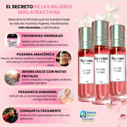 SERENE™ Seduction, Perfume Femenino Con Feromonas 🔥 ¡PAGA 1 LLEVA 3! + Ebook Digital GRATIS: “Consejos Psicológicos para Atraer al Sexo Masculino”