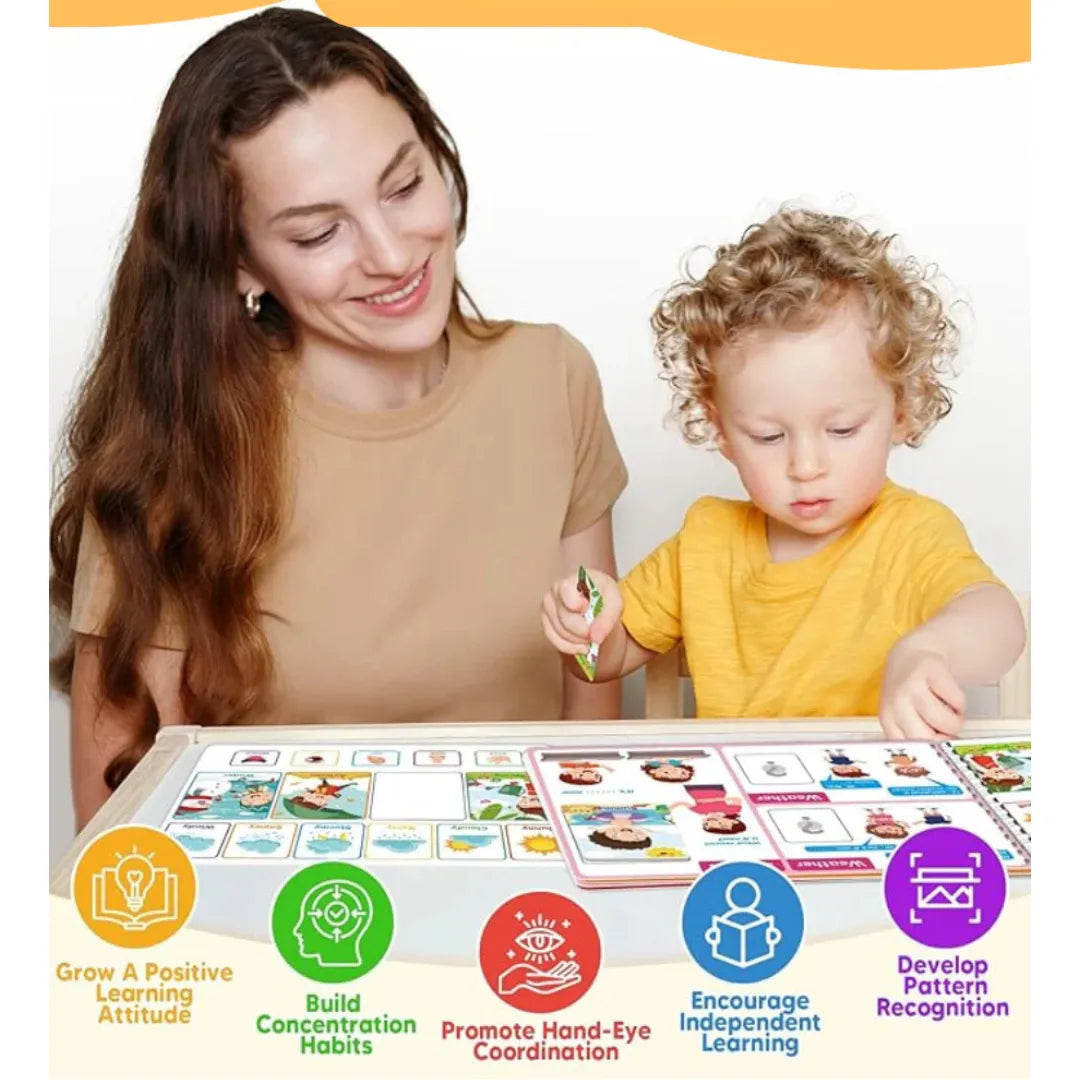 SmartKids Activity Book™ ¡GRATIS MARCADORES + TABLERO DIGITAL IMPRIMIBLE DE RUTINAS MONTESSORI EN CASA!