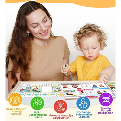 SmartKids Activity Book™ ¡GRATIS MARCADORES + TABLERO DIGITAL IMPRIMIBLE DE RUTINAS MONTESSORI EN CASA!